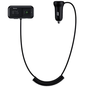 شارژر فندکی با قابلیت پخش موسیقی و تماس بیسوس Baseus T typed S-16 wireless MP3 car charger CCTM-E01