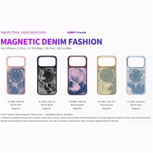 قاب برند نیمی مدل Nimmy Magnetic Denim Fashion Series مناسب برای Apple iPhone 17 Pro Max