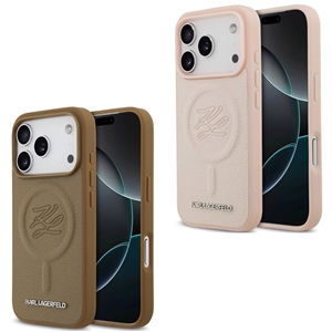 قاب کارل لاگرفلد Karl Lagerfeld چرمی با مگ سیف مناسب برای Apple iPhone 17 Pro Max