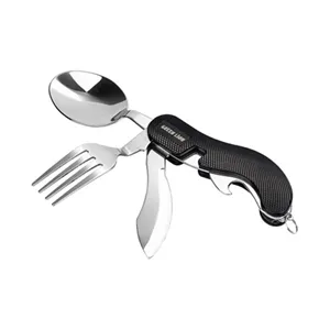 ست قاشق و چنگال مسافرتی گرین لاین Green Lion 4 in 1 Cutlery Set GN4IN1CSETBK