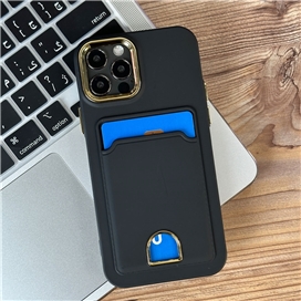 قاب چرمی Leather مدل جاکارتی دار مناسب برای Apple iPhone 12 Pro