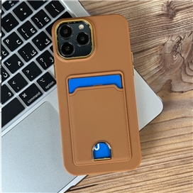 قاب چرمی Leather مدل جاکارتی دار مناسب برای Apple iPhone 12 Pro