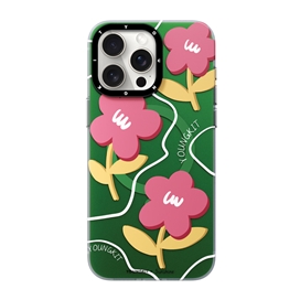قاب YOUNGKIT یانگکیت youngkit Green Sunshine Flowery Smile Magsafe مناسب برای Apple iPhone 15 Pro Max