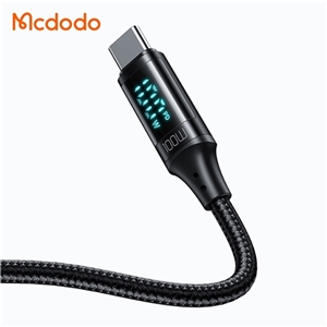 کابل شارژ و انتقال داده تایپ سی به تایپ سی مک دودو مدل MCDODO CA-1100 دارای نمایشگر دیجیتال طول 120 سانتیمتر