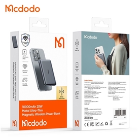 پاوربانک وایرلس 10000 مگنتی مک دودو Mcdodo MC-4651 Metal Ultra Thin