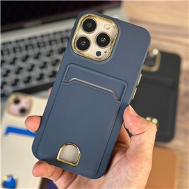 قاب چرمی Leather مدل جاکارتی دار مناسب برای Apple iPhone 12