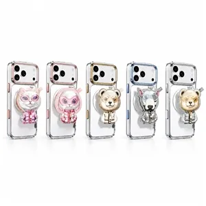 ست قاب شفاف و استند مگنتی Glasses Series برند نیمی Nimmy Magnetic Crystal Clear مناسب برای Apple iPhone 18 Pro Max