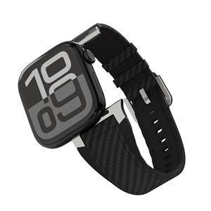 بند اپل واچ برند لولو Levelo Toray silicone & Leather Strap مناسب برای 44-45-46-49 mm