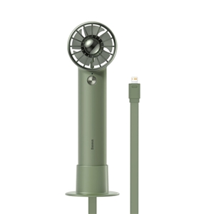 پنکه و پاوربانک با کابل همراه لایتنینگ Baseus Fan Flyer Turbine Handheld Fan 4000mAh Power Bank ACFX01