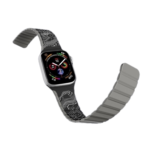 بند اپل واچ یانگکیت Youngkit Futuristic Circuit Silicone Magentic Apple Watch Band مناسب برای سایز 38,40,41
