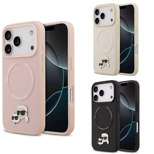 ققاب کارل لاگرفلد Karl Lagerfeld در کنار گربه با مگ سیف مناسب برای Apple iPhone 17 Pro Max