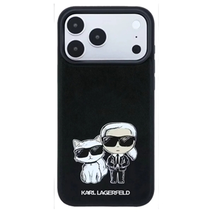 قاب کارل لاگرفلد Karl Lagerfel Smooth MagSafe PU Karl & Choupette Bodies Sketch مناسب برای Apple iPhone 17 Pro Max