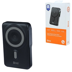 پاوربانک وایرلس 10000 مگنتی بیوا Biva BP-029 Magnetic Wireless توان 20 وات با کابل متصل و استند