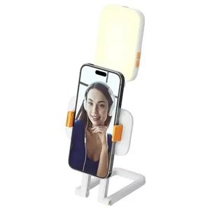 استند رومیزی و چراغ تاشو پرودو Porodo PD-LFST062-BK Foldable RGB Fill Light Stand