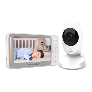 دوربین نظارتی همراه با مانیتور مراقبت از کودک پاورولوژی Powerology Smart Cam Baby Monitor PWBMCWH