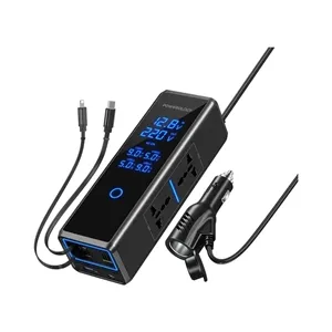 چند راهی برق خودرو پاورولوژی Powerology 300W Car Power Inverter PWCPI300WBK توان 36 وات