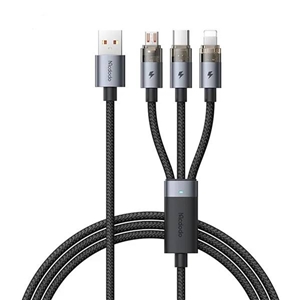 کابل سه سر مک دودو Mcdodo CA-7150 3 In 1 USB Data Cable توان 100 وات طول 1.2 متر
