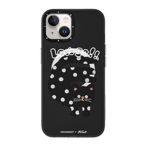 قاب YOUNGKIT یانگکیت Black Polka Dot Cat Magsafe Series مناسب برای Apple iPhone 15