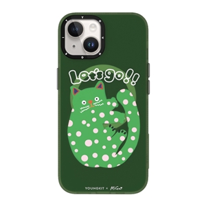 قاب YOUNGKIT یانگکیت Green Polka Dot Cat Magsafe Series مناسب برای Apple iPhone 15