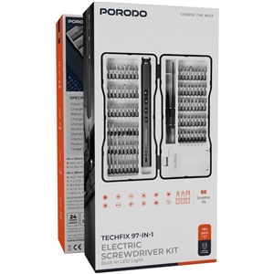کیت پیچ گوشتی شارژی 97 تیکه پرودو Porodo TechFix 97‑In‑1 Electric Screwdriver Kit PDGTE970BK
