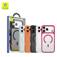 قاب بلو Blueo Skin Friendly Stain & Slip Resistant Magnetic Case-Orange Ring با مگ سیف مناسب برای Apple iPhone 18 Pro Max