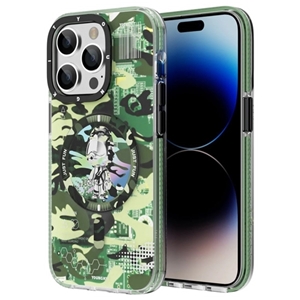 قاب YOUNGKIT یانگکیت Camouflage Circuit Strong Anti-Drop Impact Series Green مناسب برای Apple iPhone 14