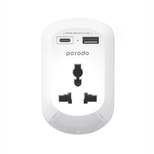 مبدل برق و شارژر پرودو Porodo Universal AC Socket EU Plug Adapter​ PD-MSACEU