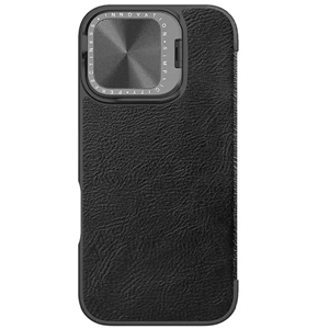 کیف چرمی نیلکین آیفون Apple iPhone 16 Pro Max Nillkin Qin Prop Leather Case دارای محافظ دوربین