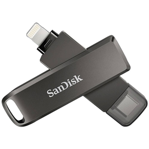 فلش مموری دو سر 128 گیگابایت لایتنینگ و Type C سن دیسک SanDisk iXpand Luxe SDIX70N Type C 3.1
