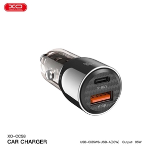 شارژر فندکی 95w ایکس‌او XO CC58 intelligent car charging 95W (MAX)
