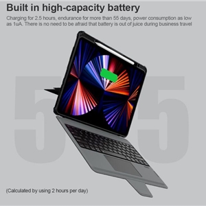 کیف کلاسوری کیبورد دار نیلکین مدل Bumper Combo Keyboard مناسب برای تبلت اپل iPad Air 13 2024