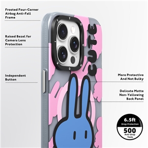 قاب YOUNGKIT یانگکیت Pink Bunny Bliss Magsafe Series مناسب برای Apple iPhone 15