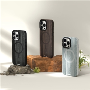 قاب YOUNGKIT یانگکیت Black Wooden Texture Magsafe Series مناسب برای Apple iPhone 14 Pro Max
