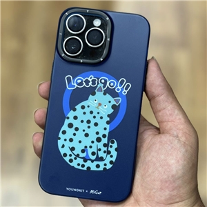 قاب YOUNGKIT یانگکیت Blue Polka Dot Cat Magsafe Series مناسب برای Apple iPhone 15 Pro Max