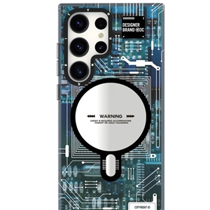قاب مگ سیف برند یانگ کیت YOUNGKIT مدل Futuristic Circuit Magsafe  مناسب برای Galaxy S24 Ultra