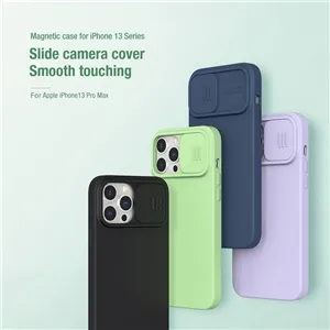 قاب برند نیلکین مدل کم شیلد سیلیکون مناسب برای گوشی آیفون  Nillkin Camshield Silky Silicon iPhone 13 Pro