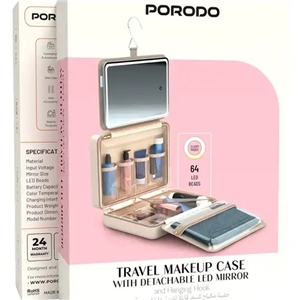 کیف آرایشی مسافرتی با آینه پرودو Porodo Travel Makeup Case PDLFSTLC0459BG