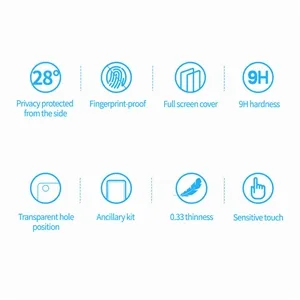 گلس نیلکین حریم شخصی مناسب برای آیفون 13 Nillkin iPhone 13 Guardian privacy tempered glass