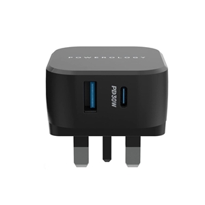 شارژر 30W پاورولوژی Powerology مدل PWCUQC002 فست شارژ