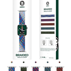 بند گرین مدل Braided Solo Loop Strap مناسب برای اپل واچ 42/44 میلی متری