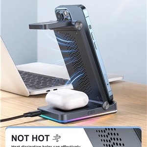 شارژر وایرلس چندکاره با آداپتور 18 وات جویروم JOYROOM JR-WQN01