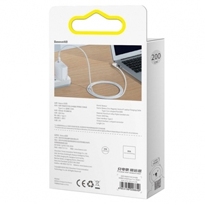 کابل شارژر مگنتی مک بوک بیسوس Baseus Zinc Magnetic iP Laptop Type-C CATXC-W02 طول 2 متر توان 60 وات