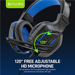 هدفون سیمی گیمینگ باوین Bavin BH61