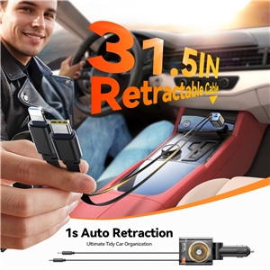 شارژر فندکی 30 وات با کابل جمع شونده جویروم JOYROOM JR-CCL05