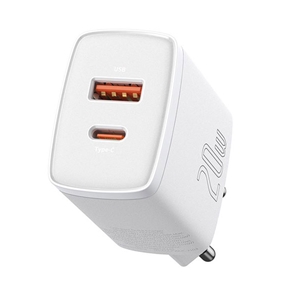 شارژر دیواری سریع 20 وات بیسوس Baseus Compact Wall Charger 20W Type C And USB PD Quick Charger CCXJ-B01