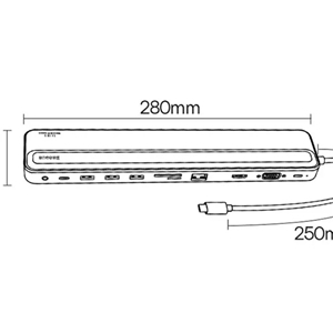 هاب 11 پورت USB-C باسئوس مدل WKSX030013