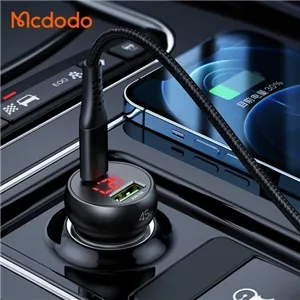 شارژر فندکی 2 خروجی 45W مک دودو بهمراه خروجی PD مدل CC-7030