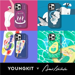 قاب YOUNGKIT یانگکیت Purple Aki Ishibashi Summer Magsafe Series مناسب برای Apple iPhone 13 Pro Max