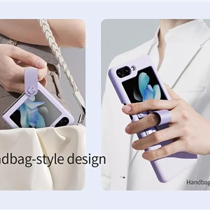قاب سامسونگ زد فیلیپ 5 نیلکین مدل Finger Strap Liquid Silicone مناسب برای Nillkin Samsung Galaxy Z Flip 5