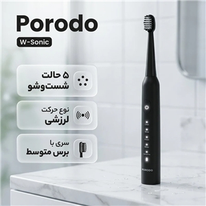 مسواک برقی پرودو Porodo W-Sonic Electric Toothbrush PDLFST200BK